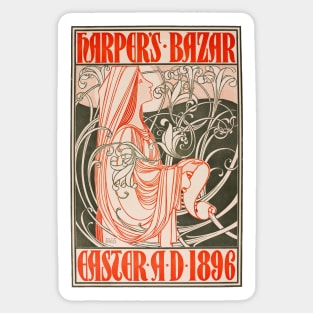 Harper's Bazar Easter Cover 1896 Sticker